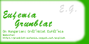 eufemia grunblat business card